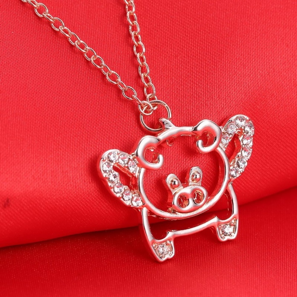 3/$30 Flying Pig When Pigs Fly Necklace - Picture 4 of 8